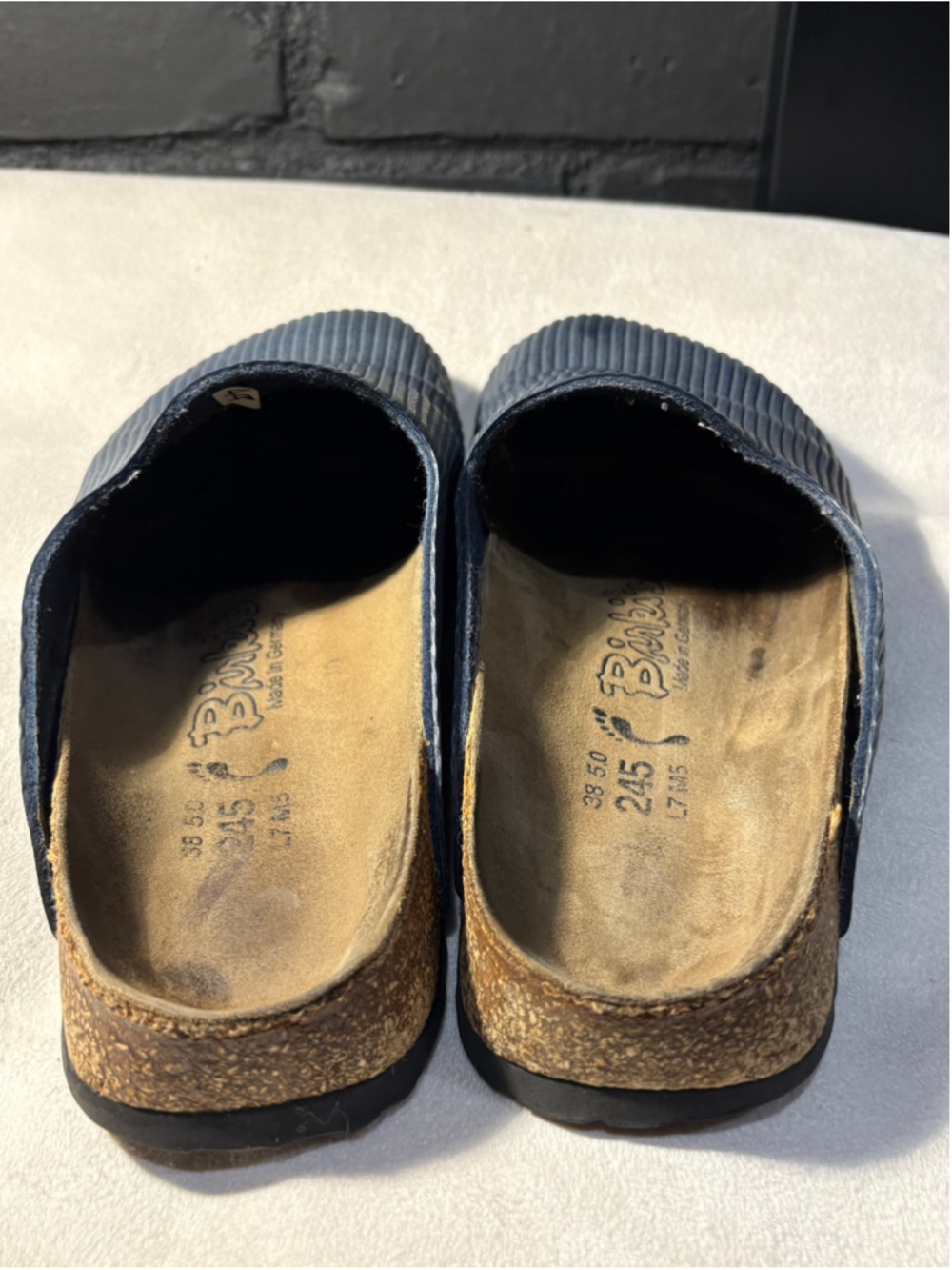 Women's Birkenstock Clogs Size 7 Blue Brown - Picture 6 of 6